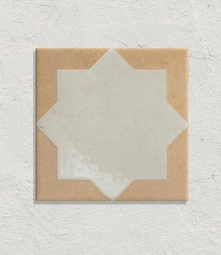 Madinat White Star Porcelain 15cm x 15xm
