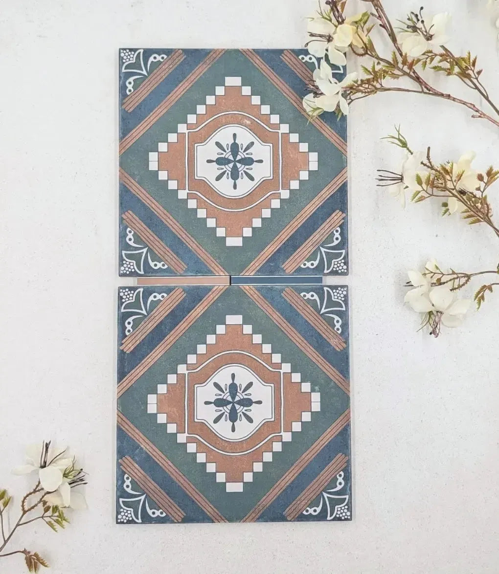 mano antigua modernist 20cm x 20cm baked tiles