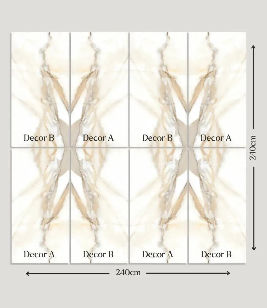 Marble Lux Calacatta Decor B 60cm x 120cm