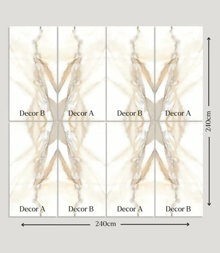 Marble Lux Calacatta Decor B 60cm x 120cm