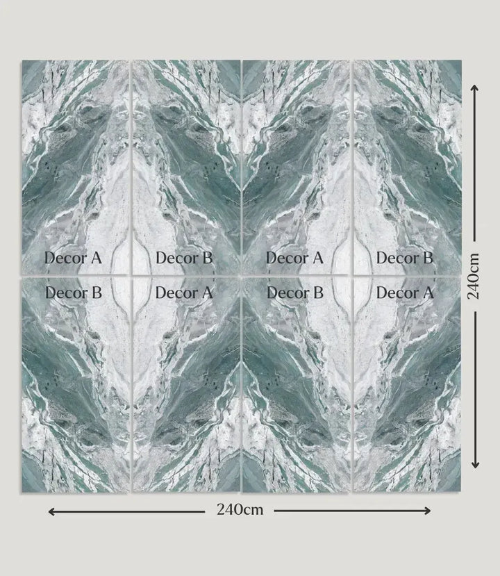 Marble Lux Orobico Aqua Decor B 60cm x 120cm