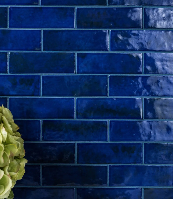 Marrakesh Brick Blue Gloss 5cm x 15cm