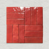 Marrakesh Brick Clay Red Gloss 5cm x 15cm
