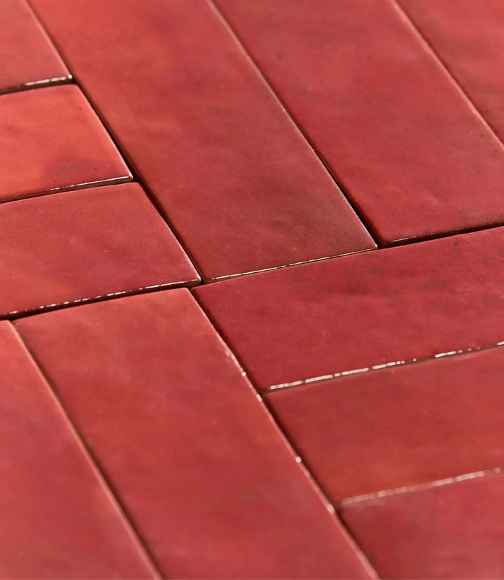 Marrakesh Brick Clay Red Gloss 5cm x 15cm
