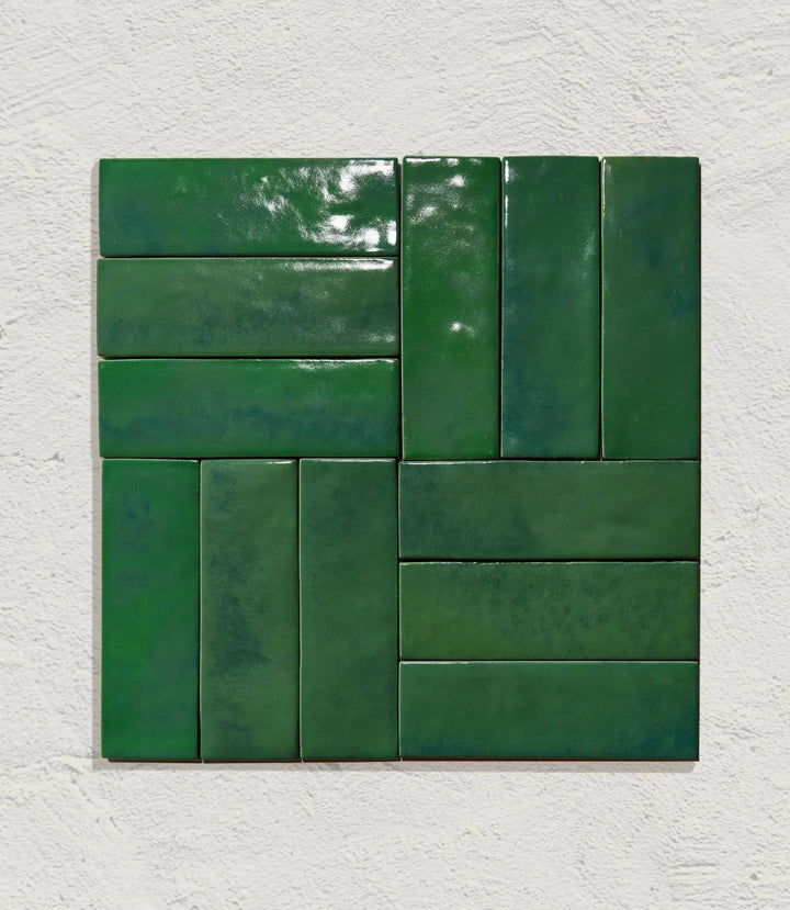 Marrakesh Brick Green Gloss 5cm x 15cm