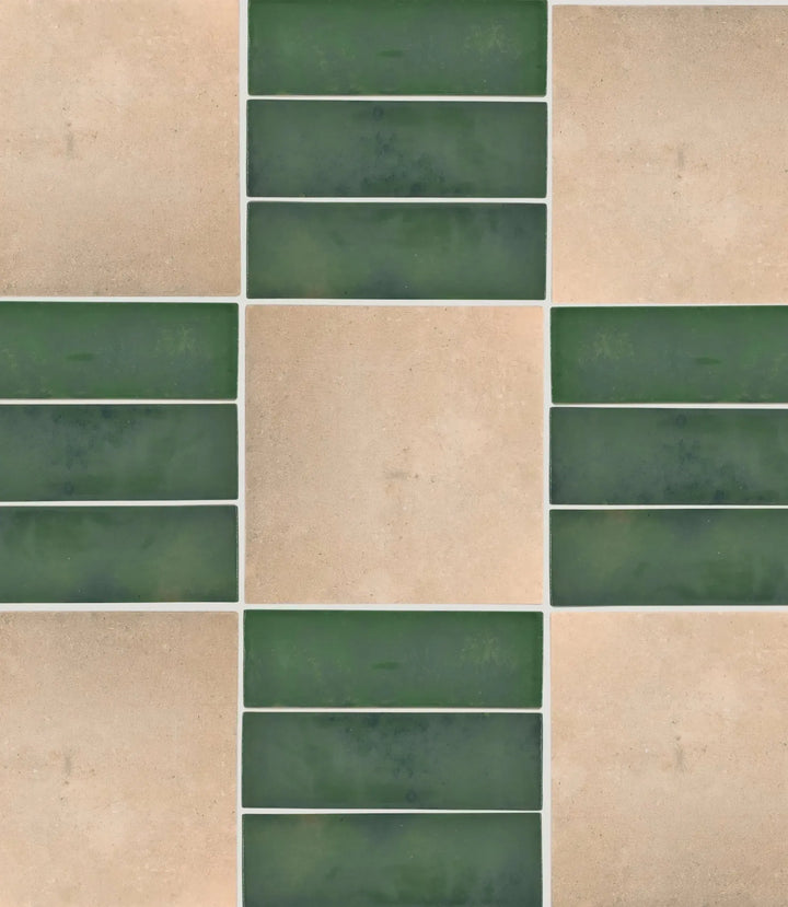 Marrakesh Brick Green Gloss 5cm x 15cm