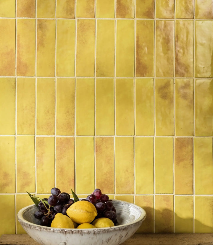 Marrakesh Brick Lemon Gloss 5cm x 15cm