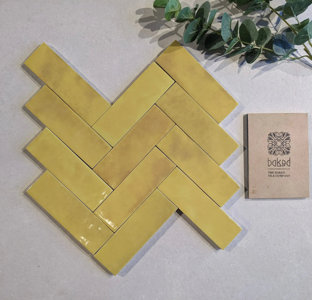 Marrakesh Brick Lemon Gloss 5cm x 15cm