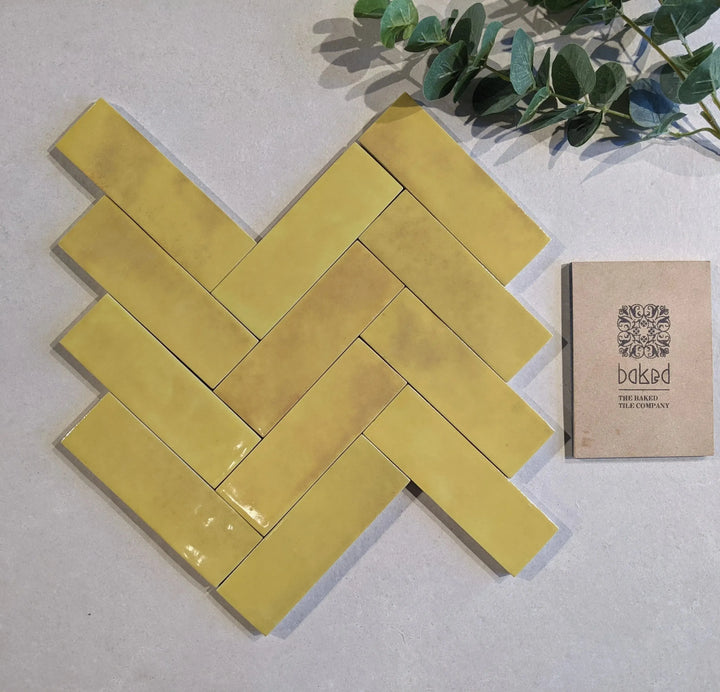 Marrakesh Brick Lemon Gloss 5cm x 15cm