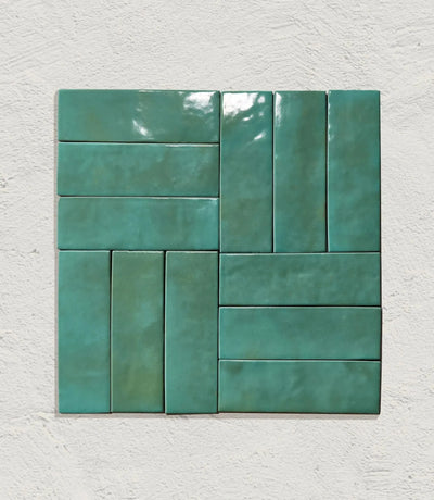 marrakesh brick mint gloss 5cm x 15cm