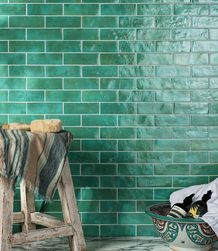 Marrakesh Brick Mint Gloss 5cm x 15cm