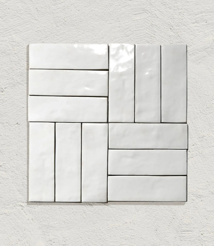 Marrakesh Brick White Gloss 5cm x 15cm