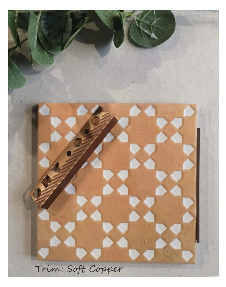 Marrakesh Square Decor Dark & White Matt 15cm x 15cm