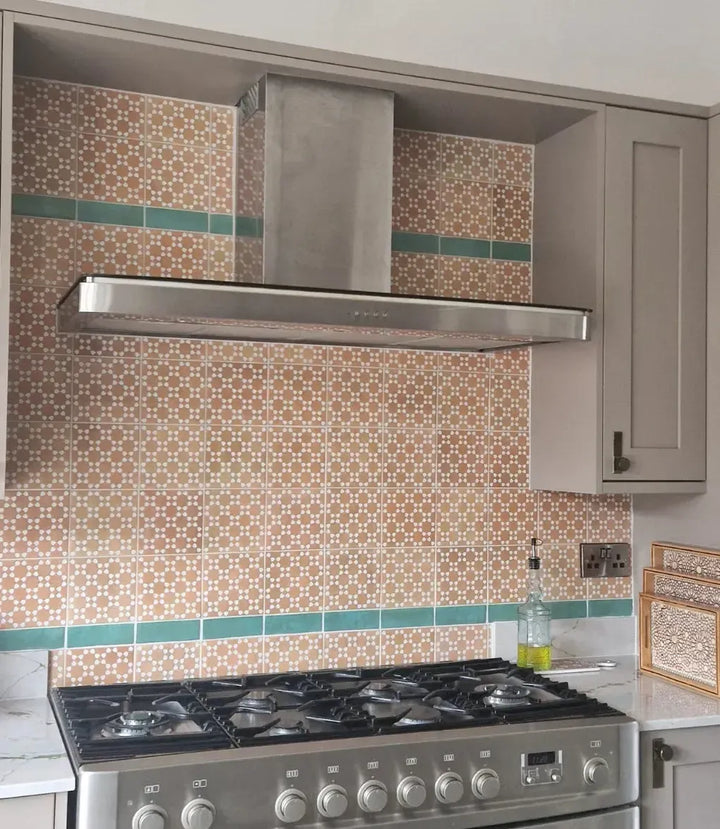 Marrakesh Square Decor Dark & White Matt 15cm x 15cm