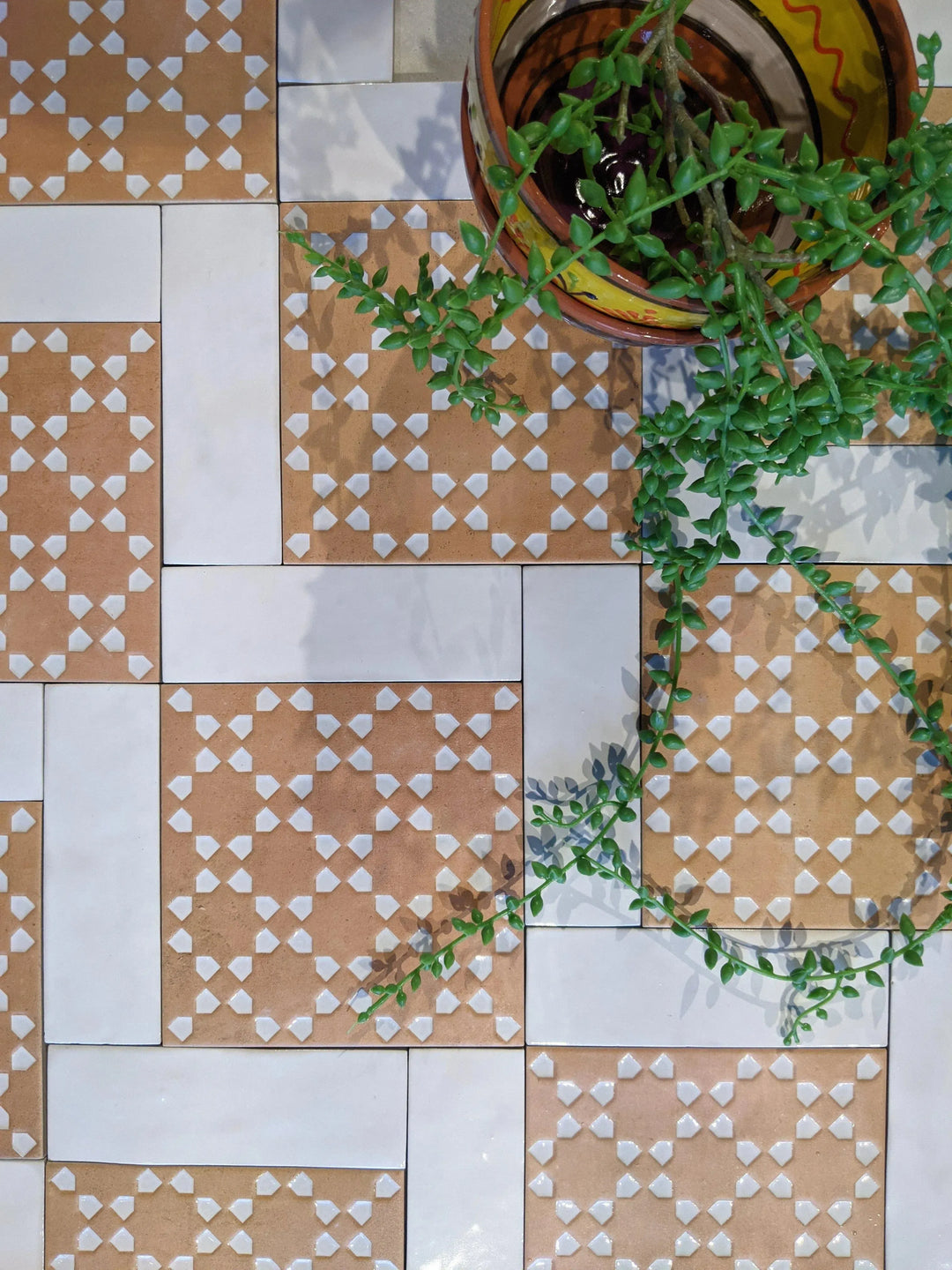 Marrakesh Square Decor Dark & White Matt 15cm x 15cm