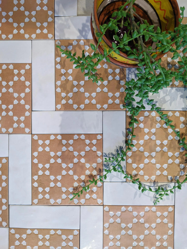 Marrakesh Square Decor Dark & White Matt 15cm x 15cm