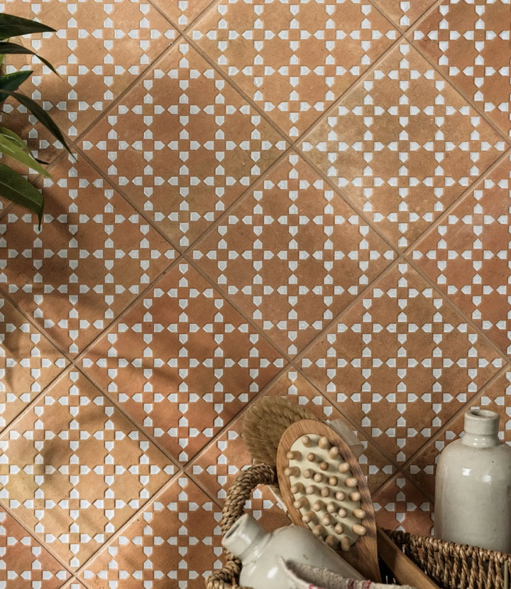 Marrakesh Square Decor Dark & White Matt 15cm x 15cm