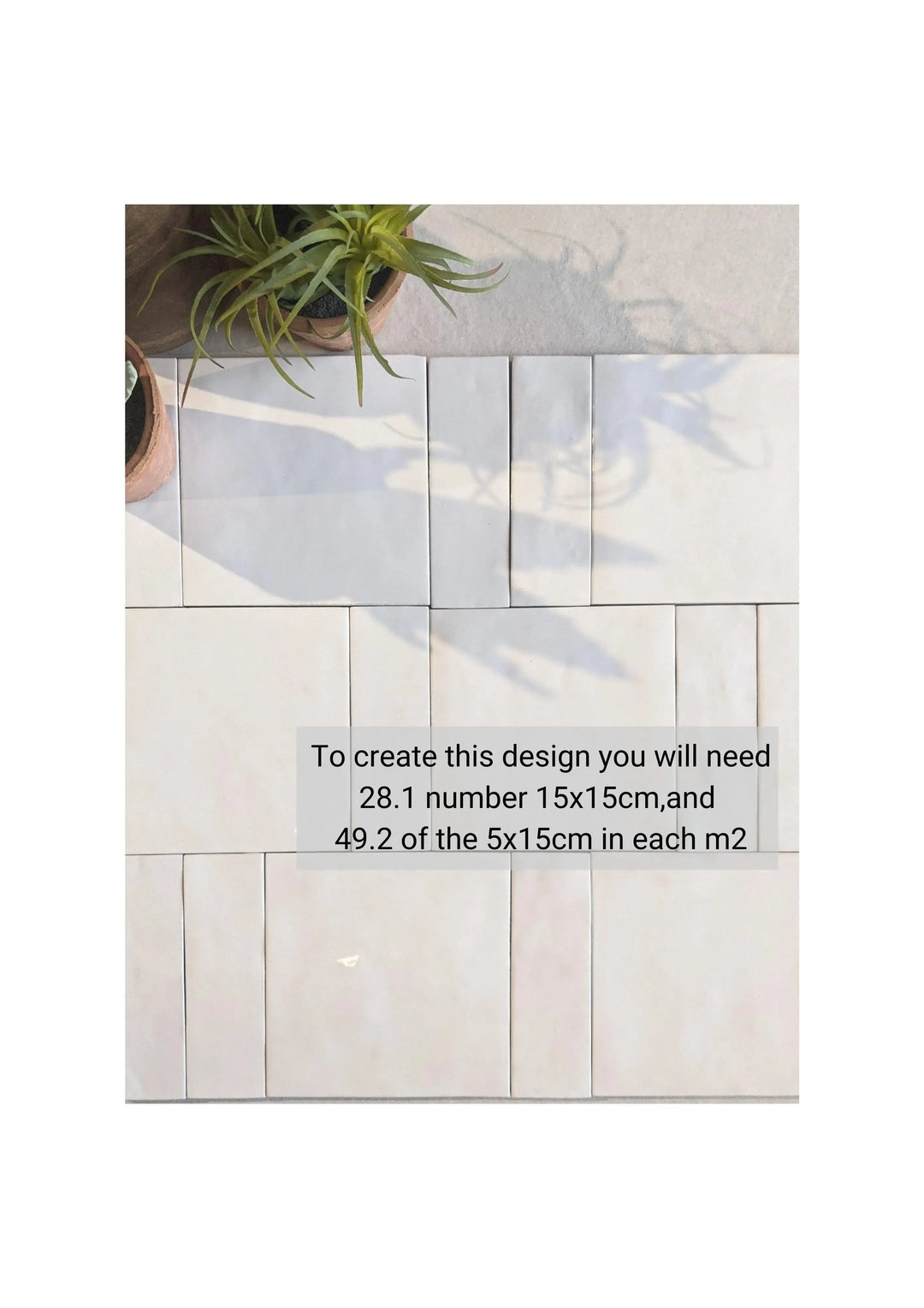 marrakesh square white gloss 15cm x 15cm