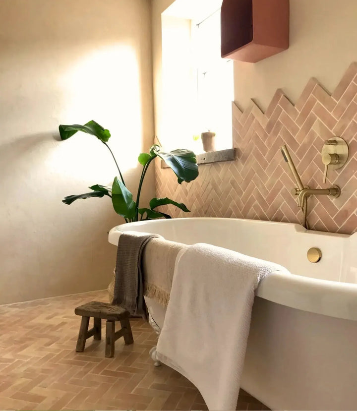 Marrakesh Terracotta Brick Light Matt 5cm x 15cm - Out