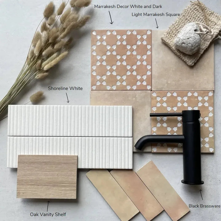 marrakesh terracotta square light matt 15cm x 15cm