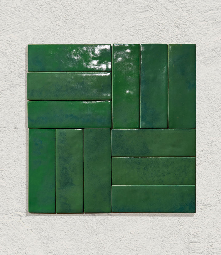 Marrakesh Brick Green Gloss 5cm x 15cm