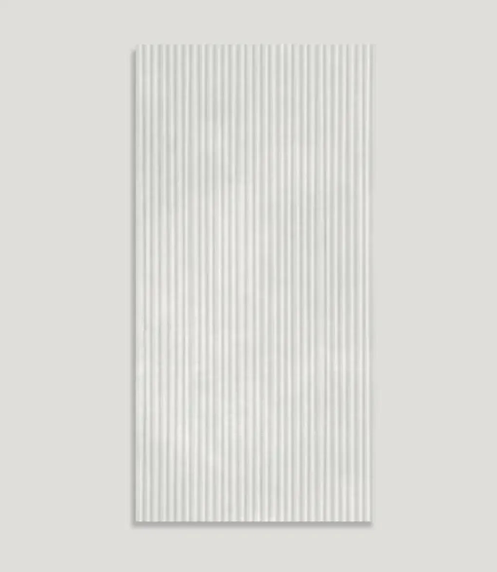 curated-modul-cement-90cm-x-90cm | Curated Modul Cement Linear Decor by Baked Tiles featured in a beautiful interior