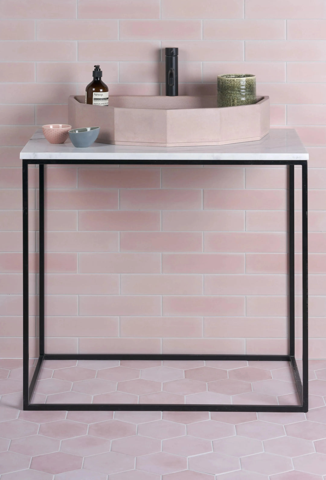  Curated Muted Brick Rosa 28 X 7cm by Baked Tiles featured in a beautiful interior