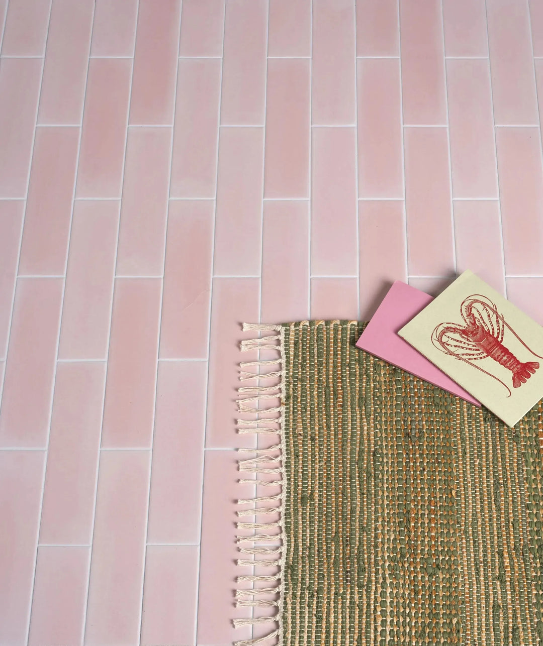 curated muted brick rosa 28cm x 7cm