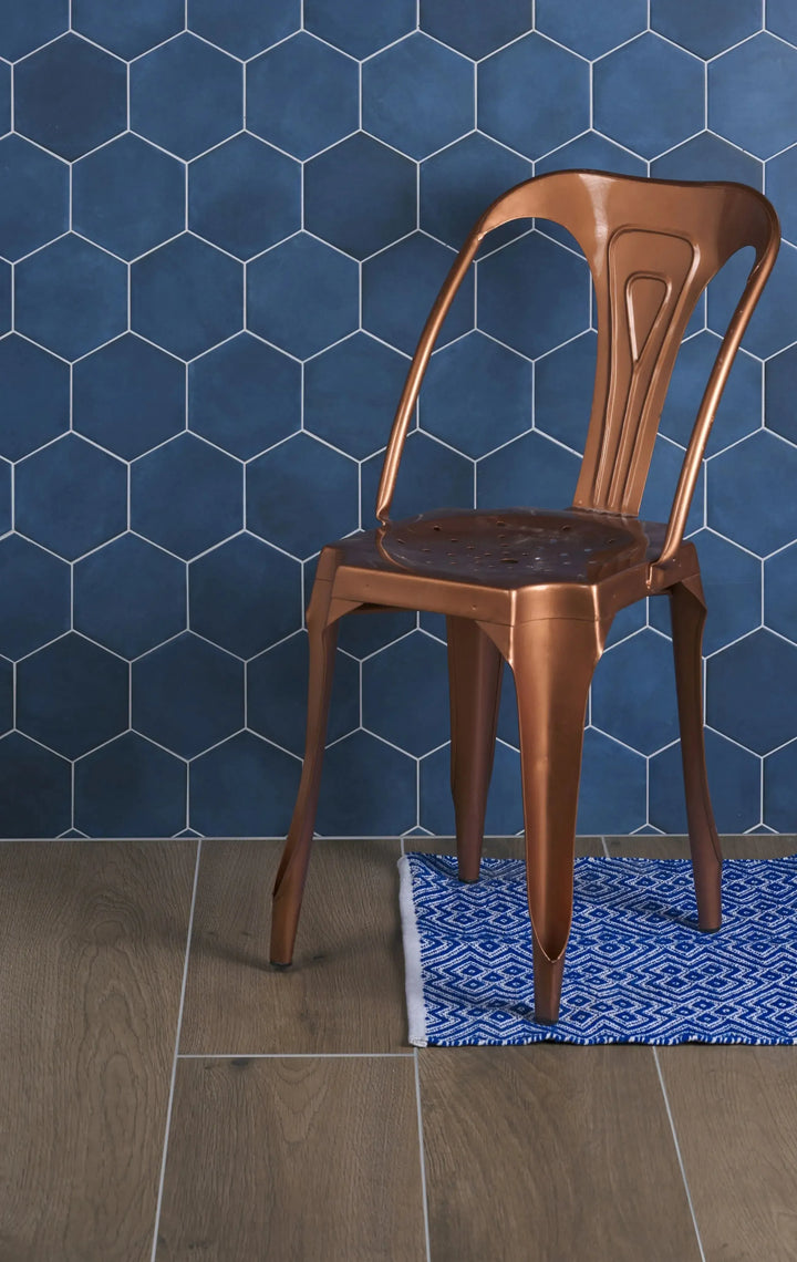 Curated Muted Hexagon Navy 16cm x 14cm