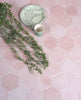 Muted Hexagon Rosa 16cm x 14cm