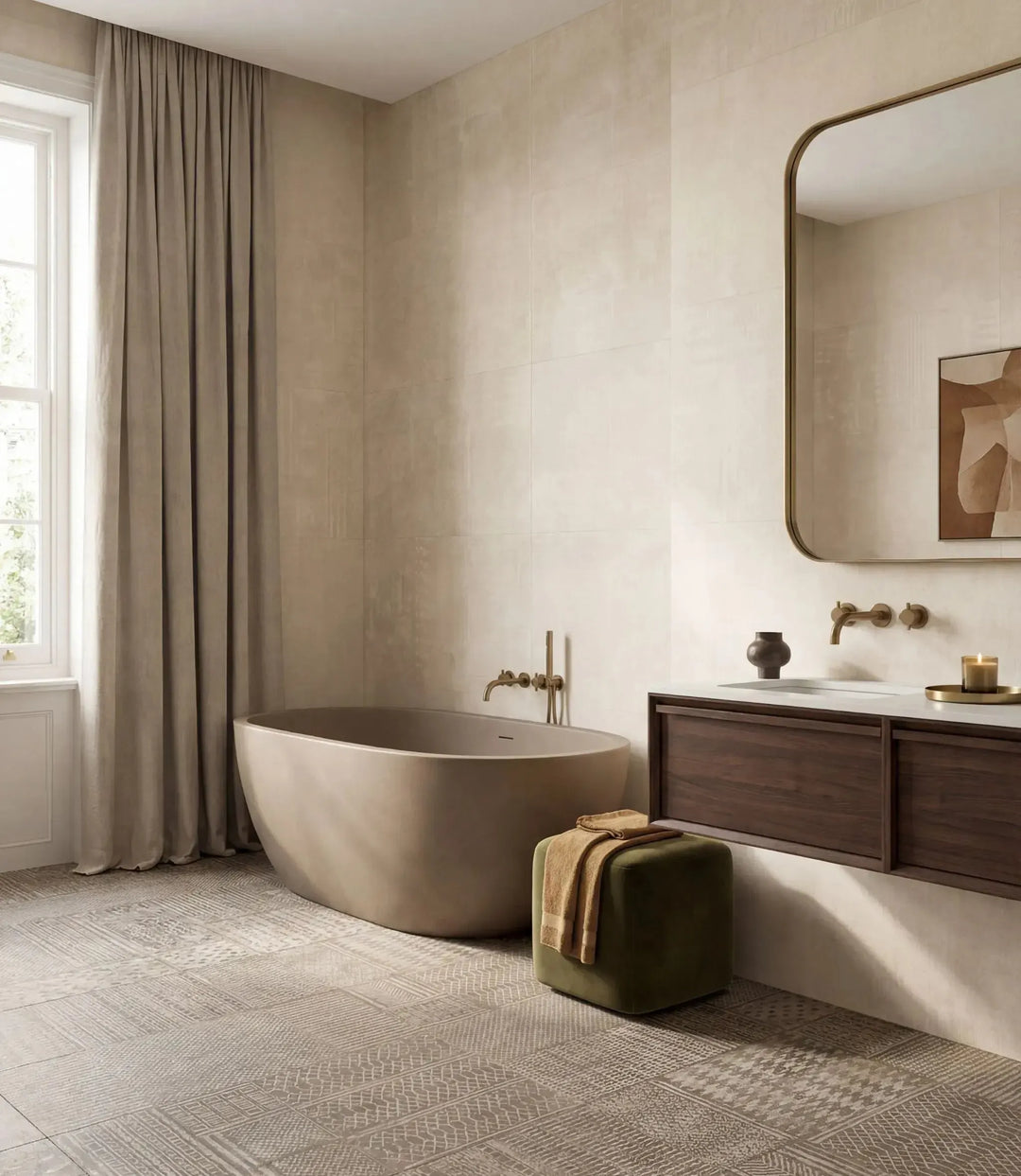 nomad ivory 60cm x 120cm floor tile