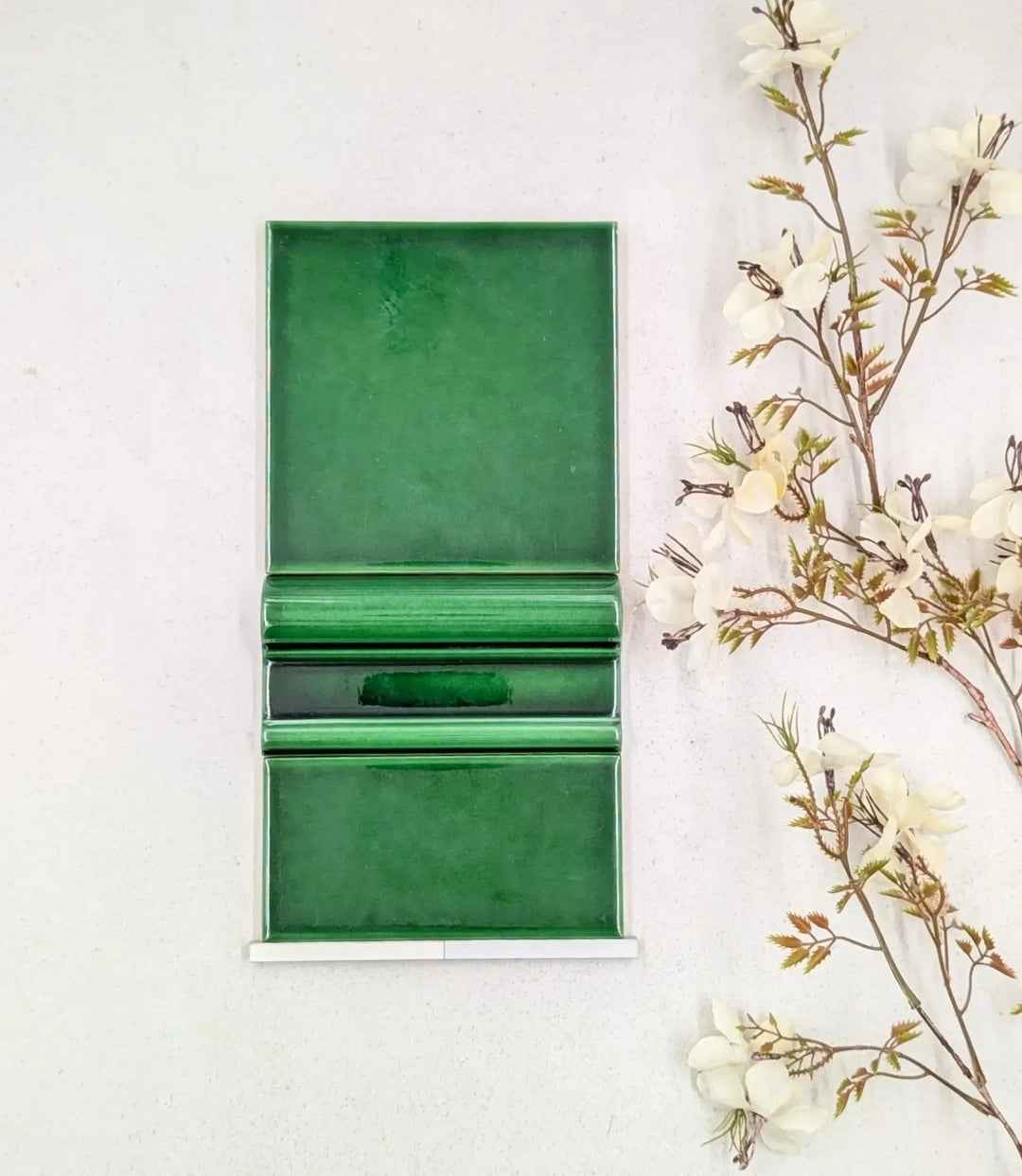 osbourne house crackle dado olive green 7 5cm x 15cm baked tiles