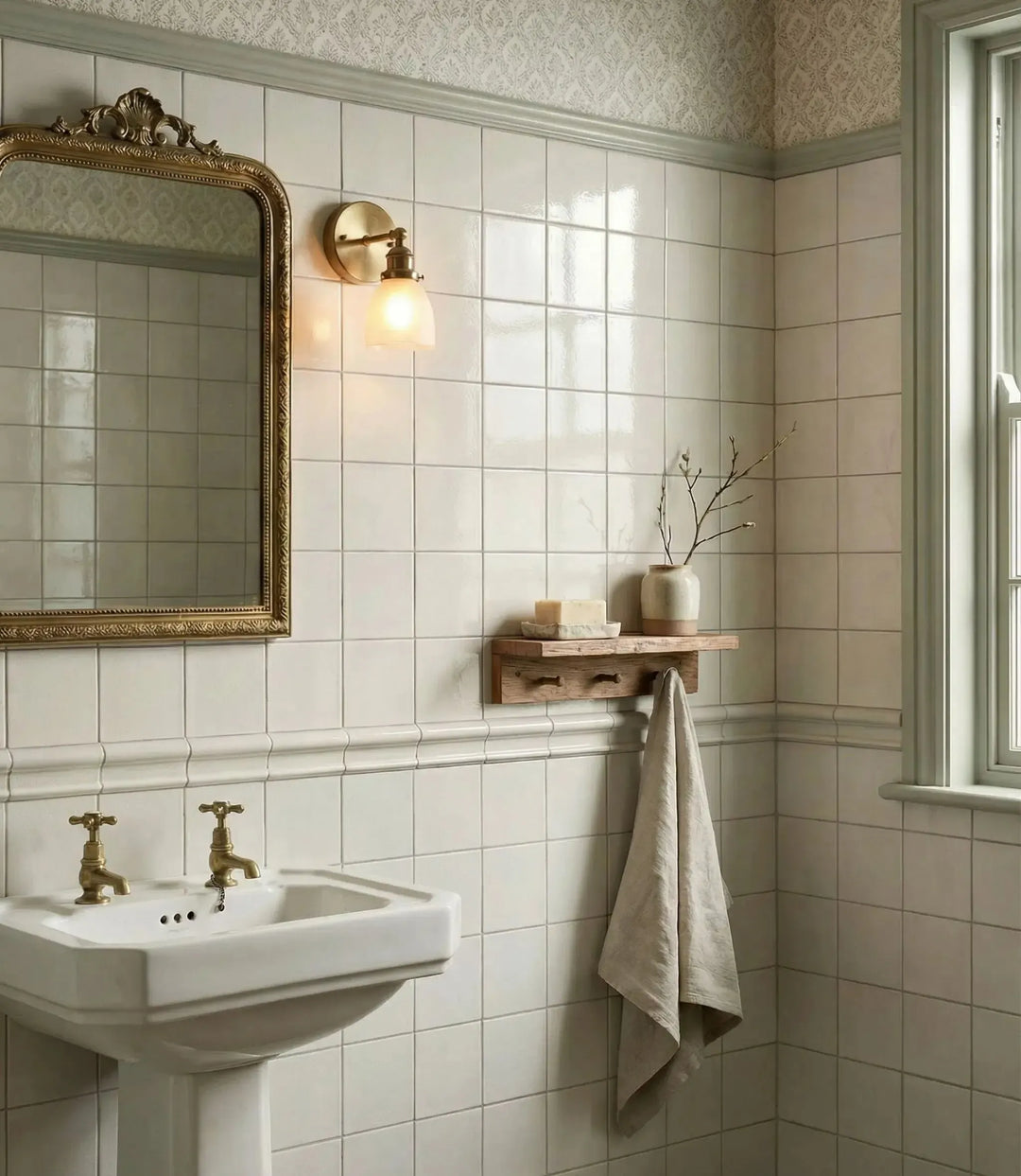 osbourne house dado cotton white 7 5cm x 15cm wall tiles
