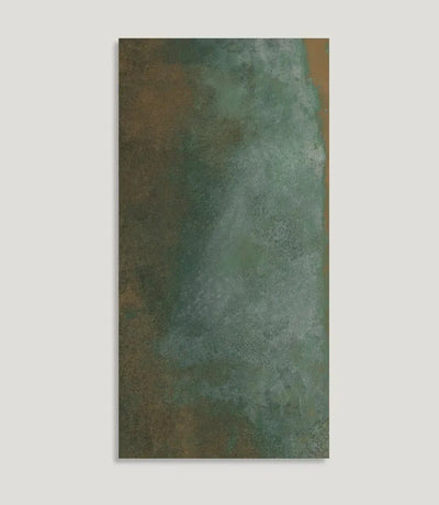 oxide verde 60cm x 120cm curated oxide verde by baked tiles featured in a luxury bathroom