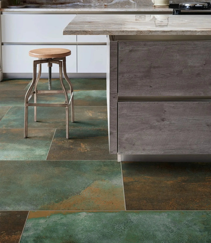 curated-oxide-verde-60cm-x-120cm | Curated Oxide Verde by Baked Tiles featured in a beautiful interior