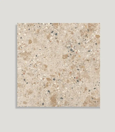 pastello terrazzo camel 60cm x 60cm curated pastello terrazzo camel by baked tiles featured in a luxury bathroom