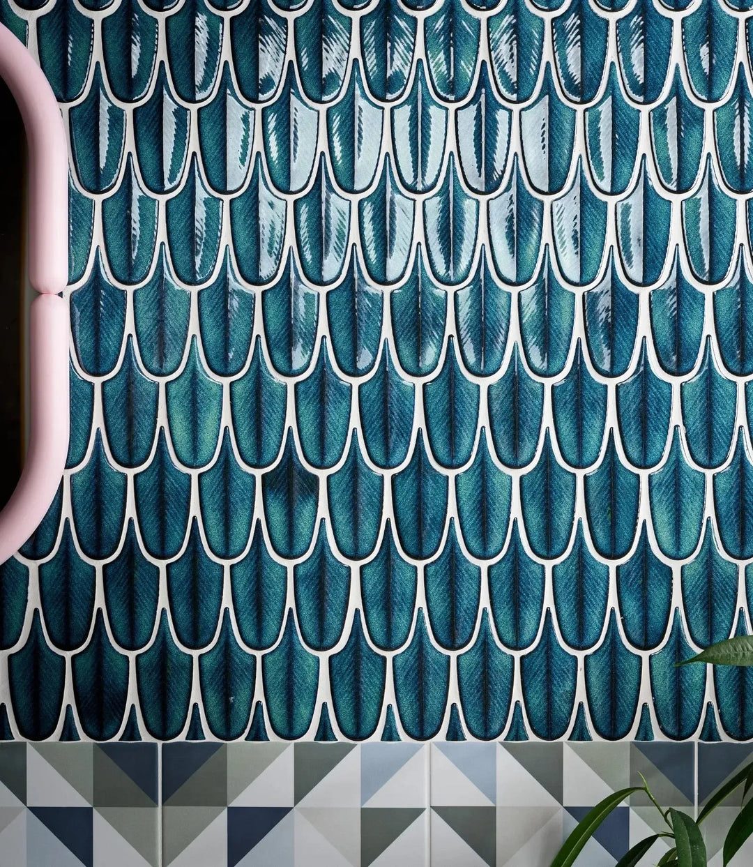 curated plume verdigris 30 5cm x 30cm
