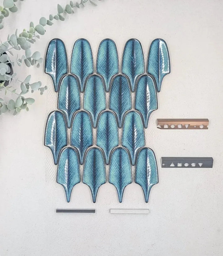 10mm-l-shape-soft-copper-tile-trim-2-5m-length, 10mm-l-shape-matt-grey-tile-trim-2-5m-length, kerakoll-fugabella-color-grout-11-anthracite-3kg, kerakoll-fugabella-color-grout-03-pearl-3kg | Baked Tiles