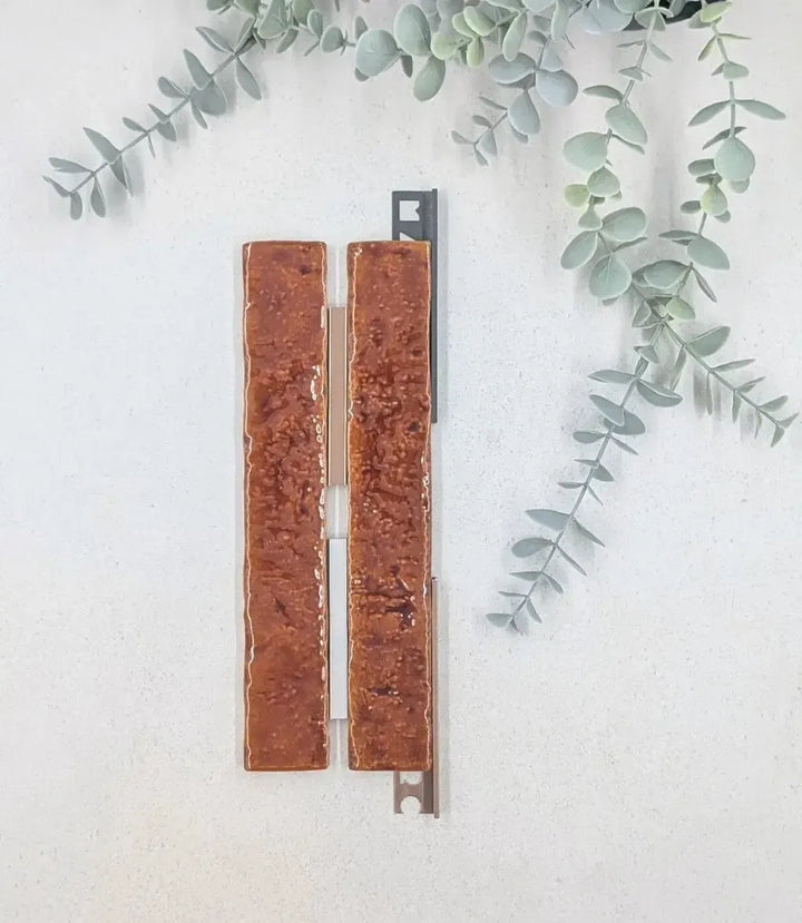 kerakoll-fugabella-color-grout-34-clay-3kg, kerakoll-fugabella-color-grout-05-shadow-3kg, 12mm-l-shape-soft-copper-tile-trim-2-5m-length, 12mm-l-shape-matt-grey-tile-trim-2-5m-length | Baked Tiles