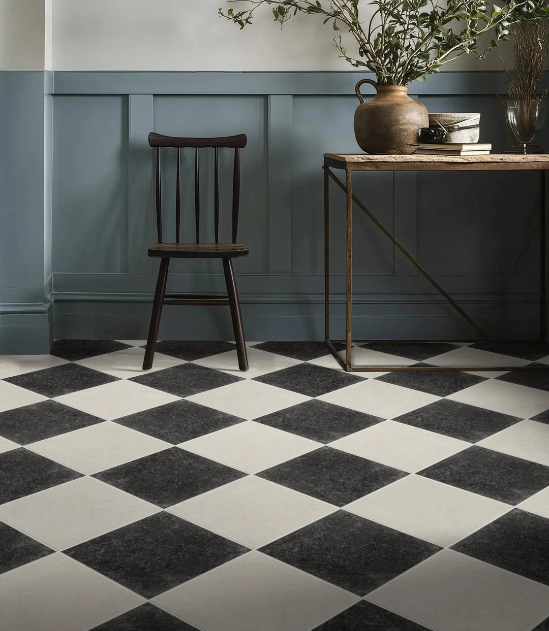 ravello avorio satin 40cm x 40cm hallway