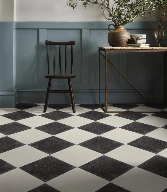 ravello avorio satin 40cm x 40cm hallway