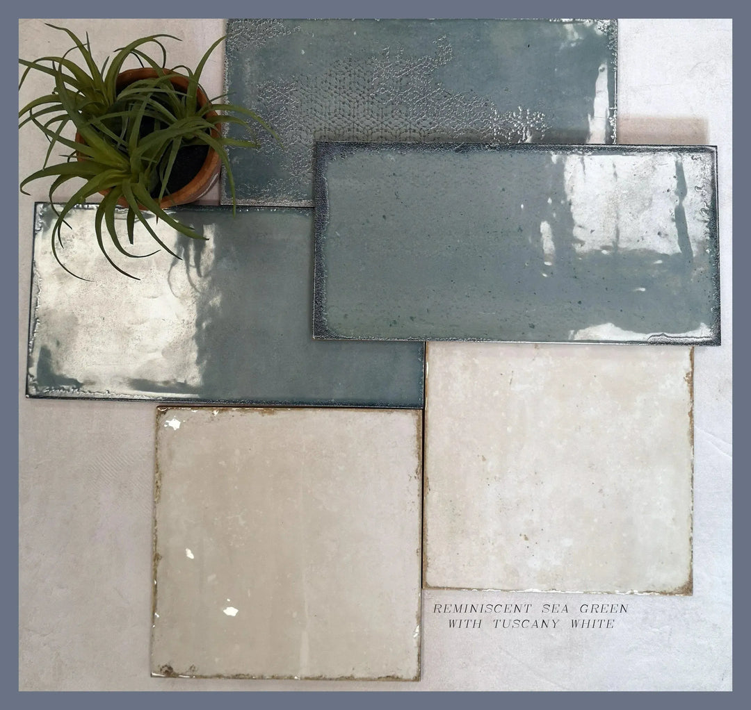 Reminiscent 15cm x 30cm Sea Green