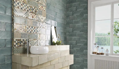 reminiscent 15 cm x 30 cm sea green reminiscent 15cm x 30cm sea green