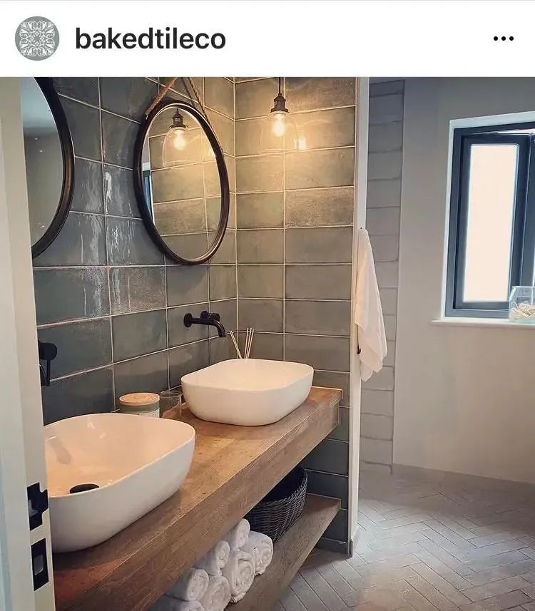 Reminiscent 15cm x 30cm Sea Green