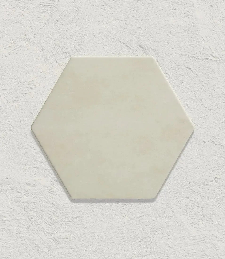 Curated Soft White Hexagon 24.5cm x 21.5cm