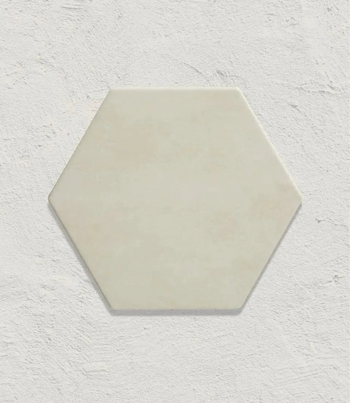 Curated Soft White Hexagon 24.5cm x 21.5cm
