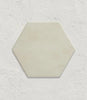 Soft White Hexagon 24.5cm x 21.5cm