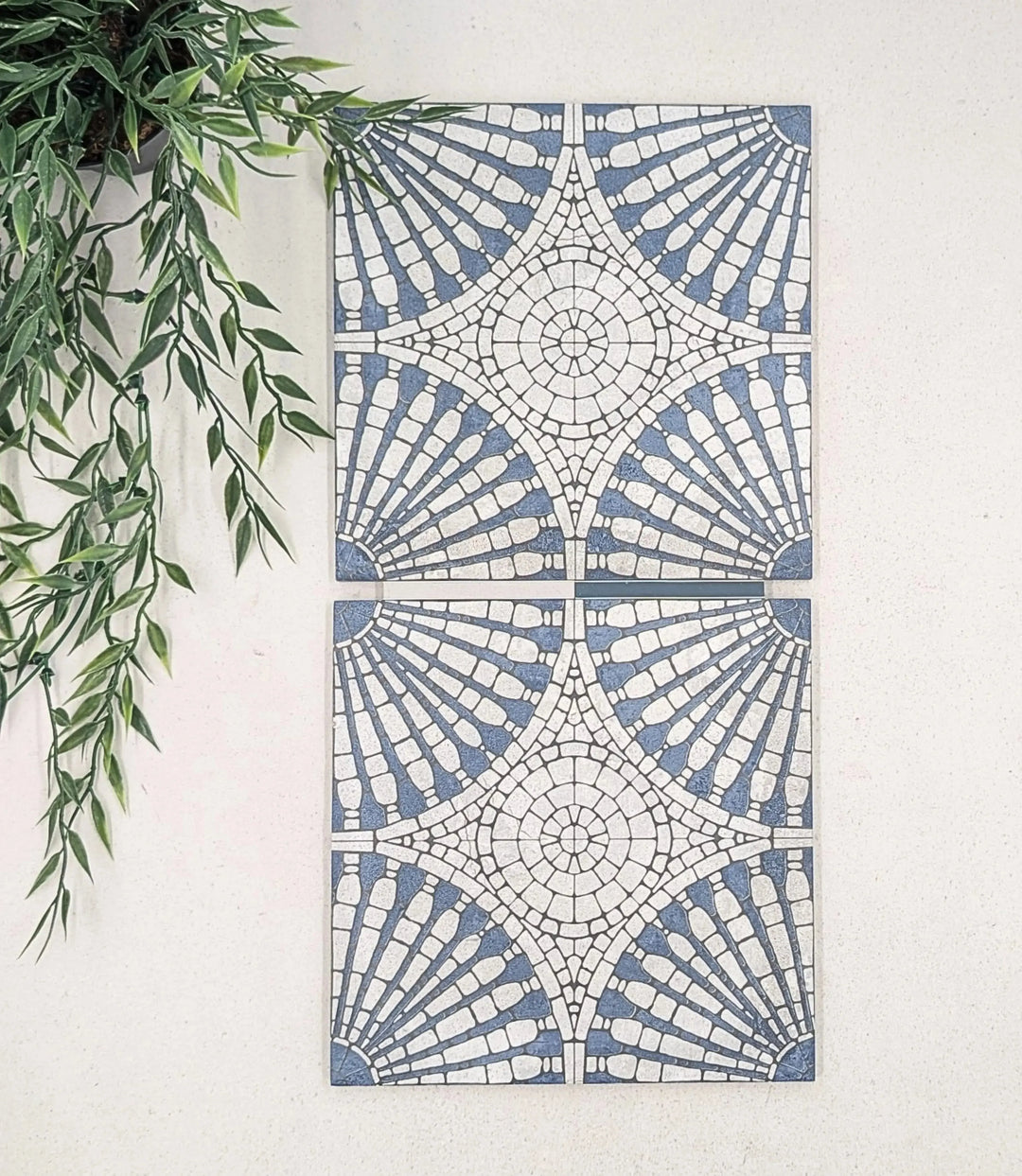 solstice indigo 20 x 20cm baked tiles
