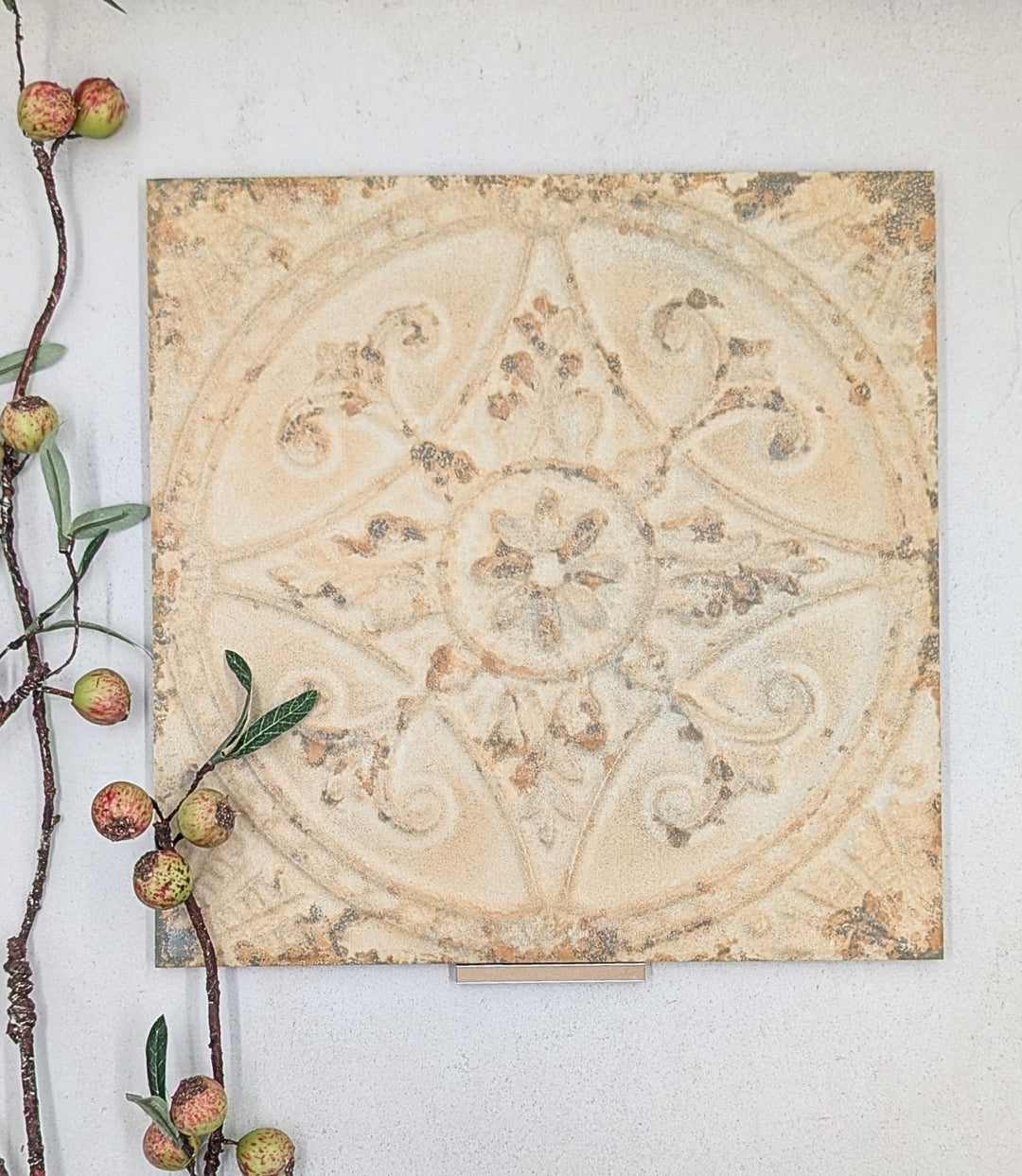 tin tile light 33 cm x 33 cm baked tiles