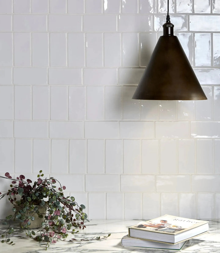 town amp amp country glazed white 15 cm x 7 5 cm clearance